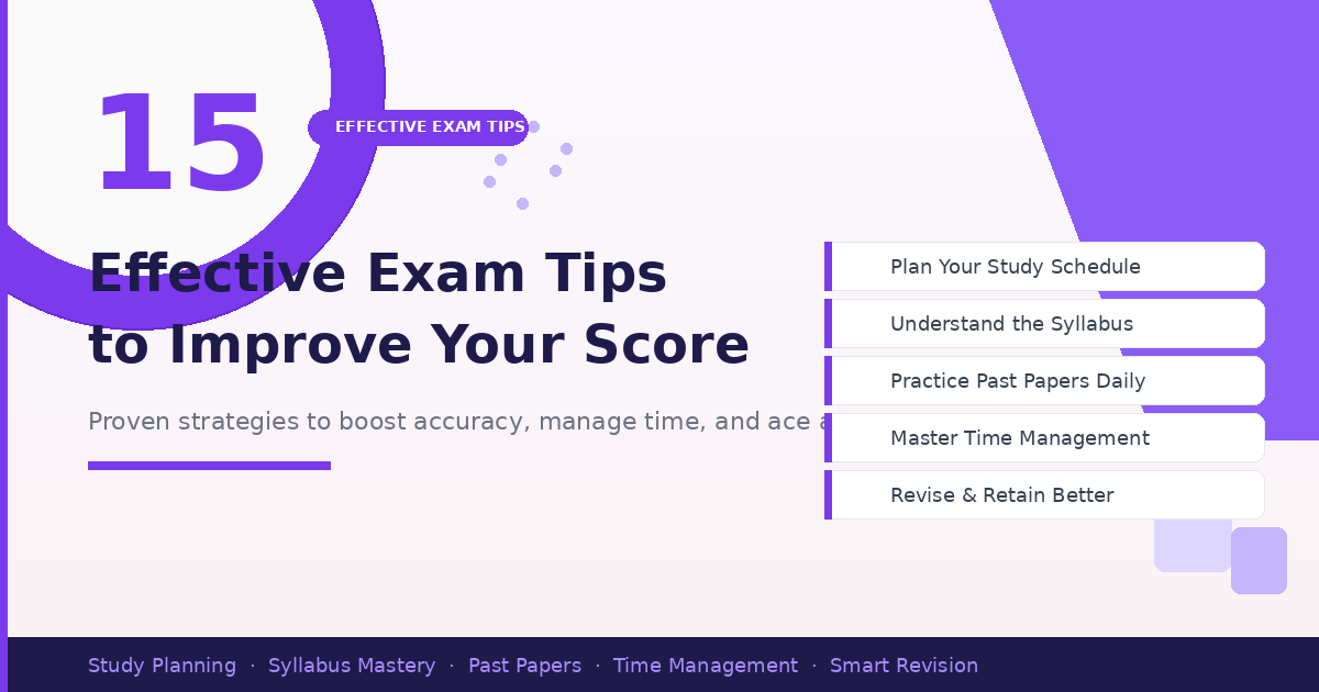 15 Effective Exam Tips to Improve Your Score