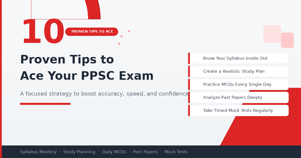 10 Proven Tips to Ace Your PPSC Exam